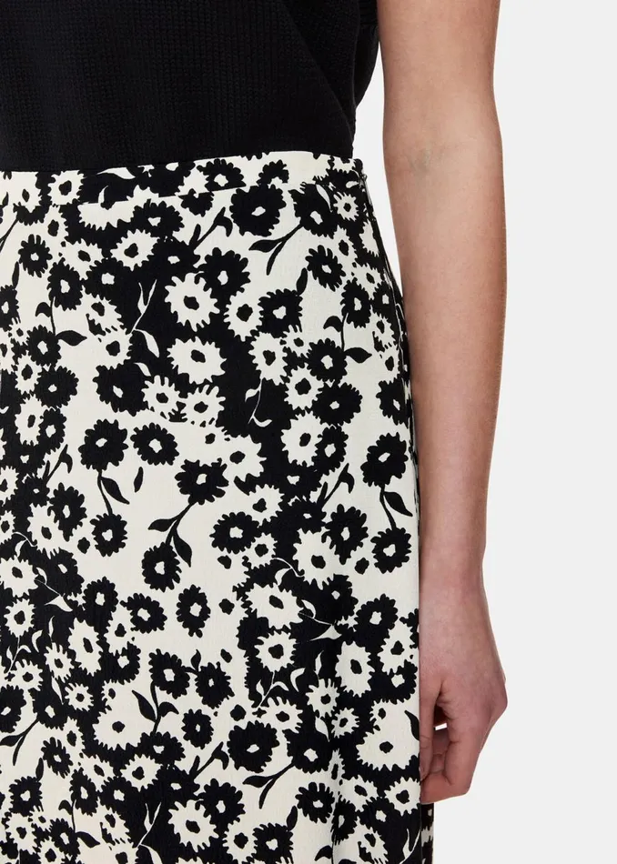 Women Skirts Whistles Black And White Riley Floral Print Skirt