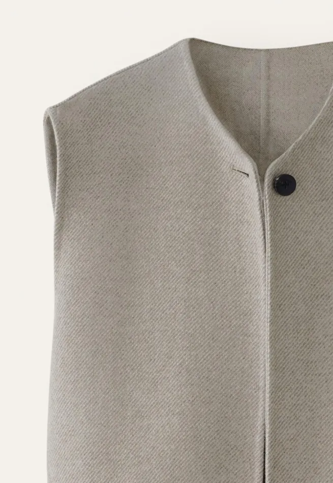 Women Sleeveless Coat Soft Taupe Poetry Fashion Shirts and Tunics
