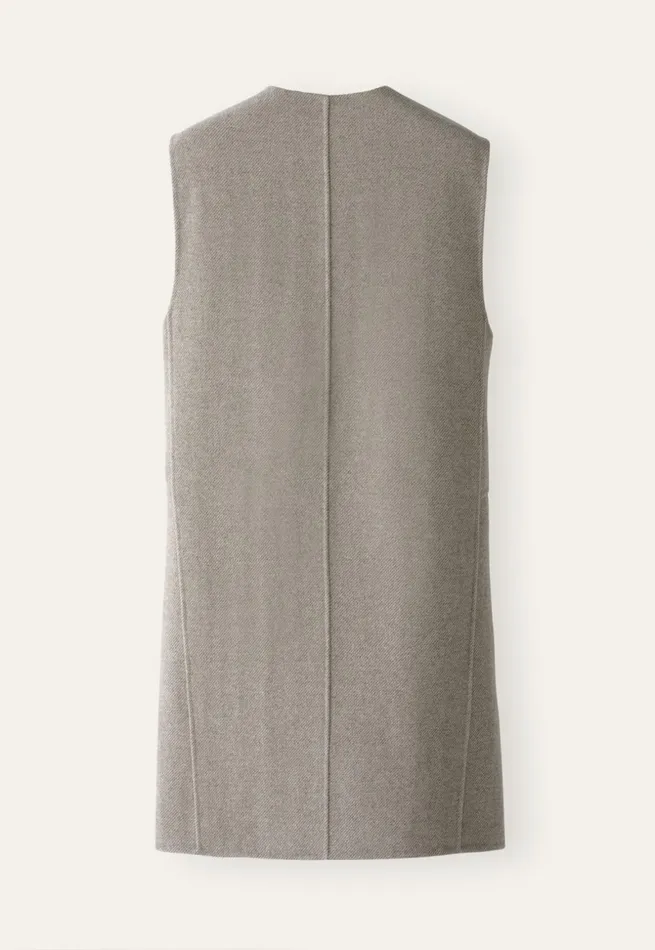 Women Sleeveless Coat Soft Taupe Poetry Fashion Shirts and Tunics