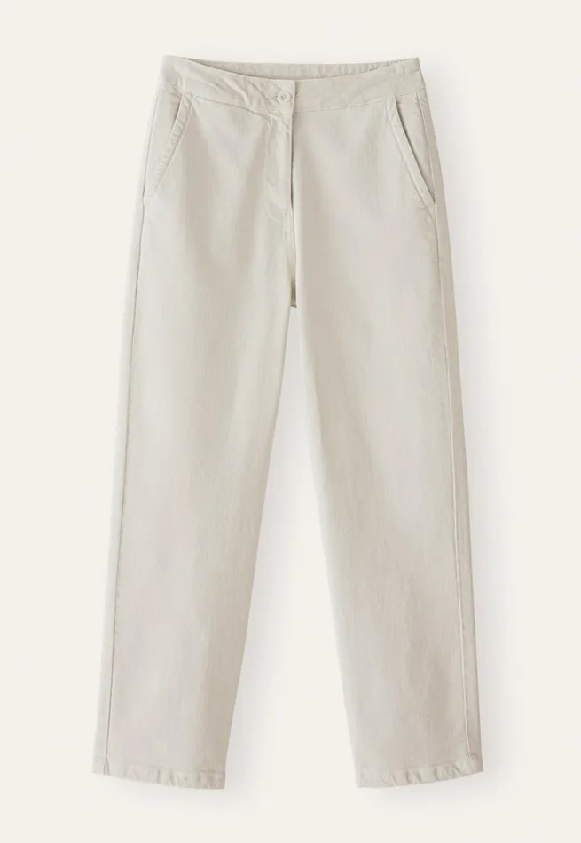 Women Slimfit Cropped Trousers Ecru Poetry Fashion Trousers and Shorts