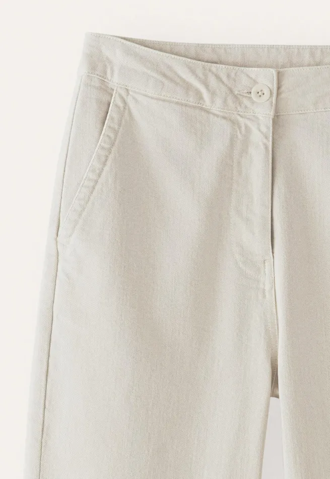 Women Slimfit Cropped Trousers Ecru Poetry Fashion Trousers and Shorts