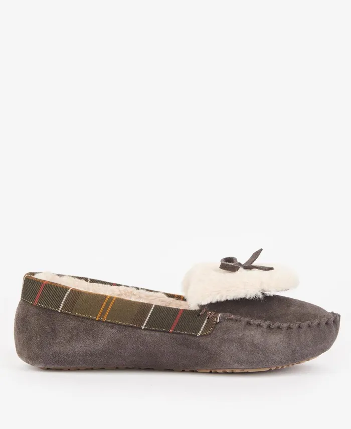 Women Slippers Barbour Darcie Slippers Choco Suedeclassic