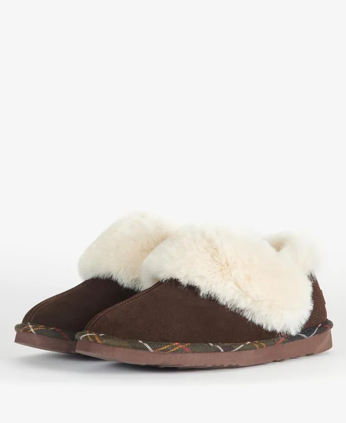 Women Slippers Barbour Nancy Slippers Choco Suede Women Slippers Barbour Nancy Slippers Choco Suede