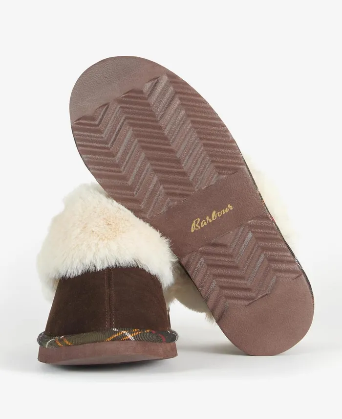 Women Slippers Barbour Nancy Slippers Choco Suede Women Slippers Barbour Nancy Slippers Choco Suede