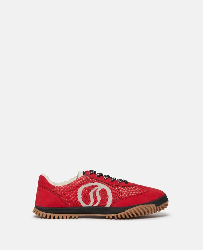 Women Sneakers Stella McCartney SWave Sport Mesh Paneled Sneakers Lipstick Red Women Sneakers Stella McCartney SWave Sport Mesh Paneled Sneakers Lipstick Red