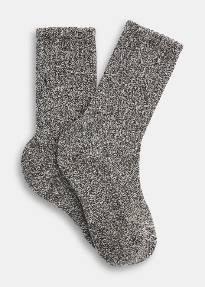 Women Socks and Tights Whistles Black Chunky Marl Socks