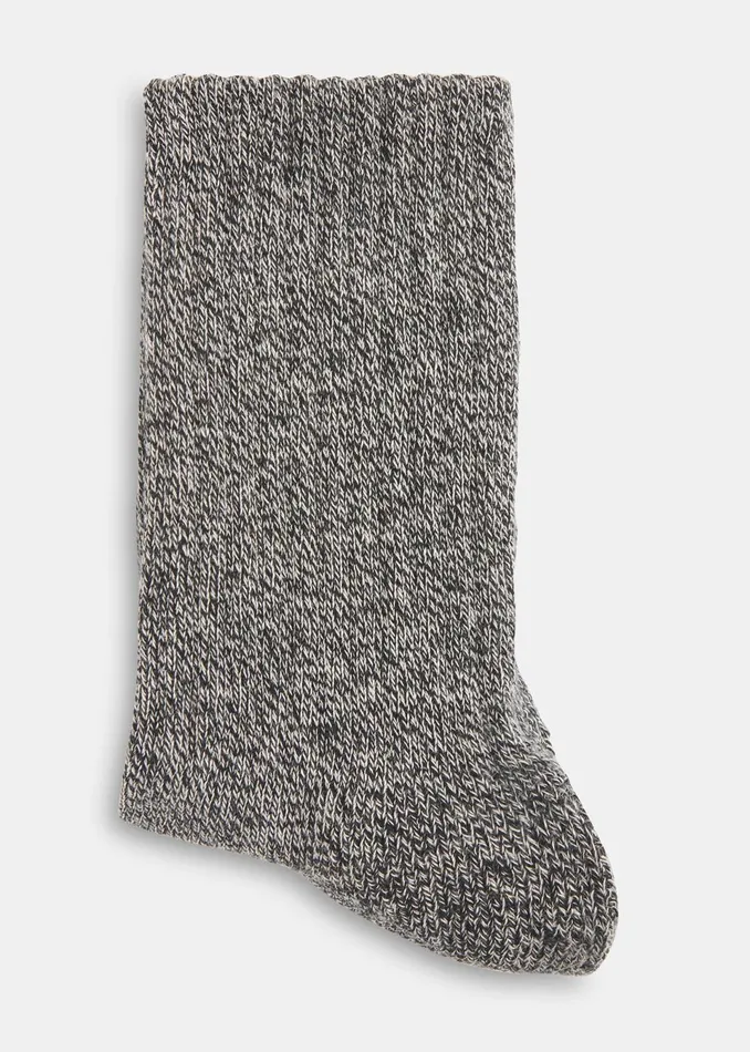 Women Socks and Tights Whistles Black Chunky Marl Socks