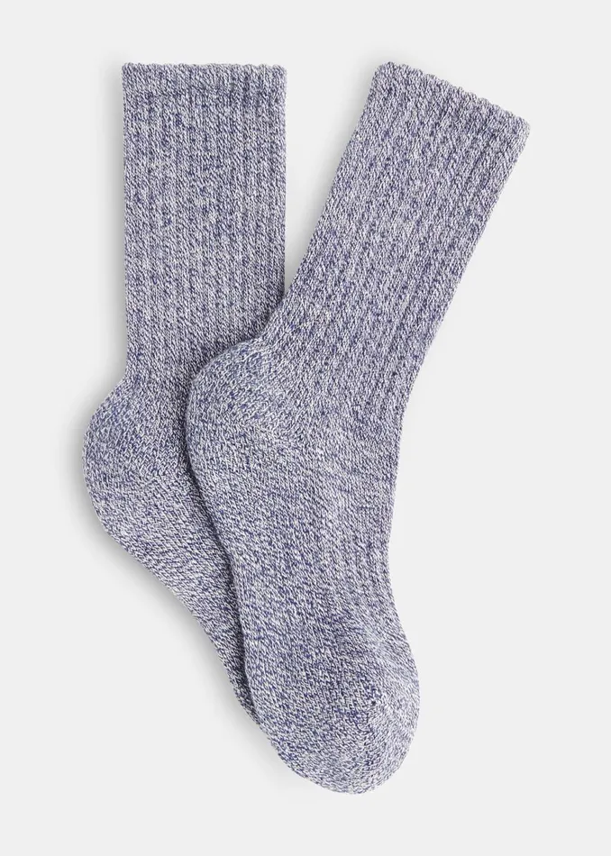 Women Socks and Tights Whistles Navy Chunky Marl Socks