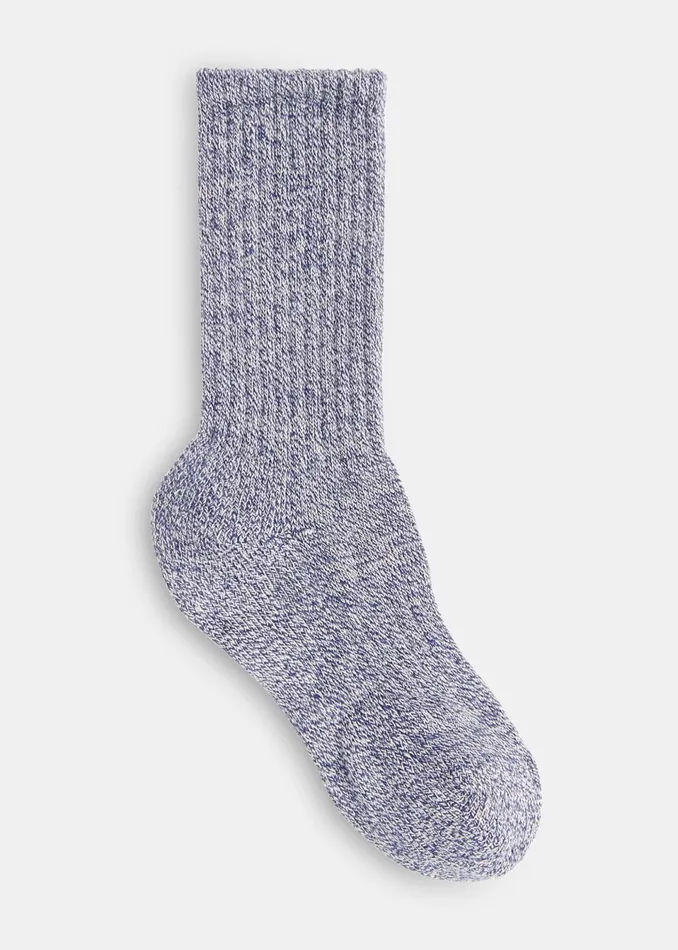 Women Socks and Tights Whistles Navy Chunky Marl Socks