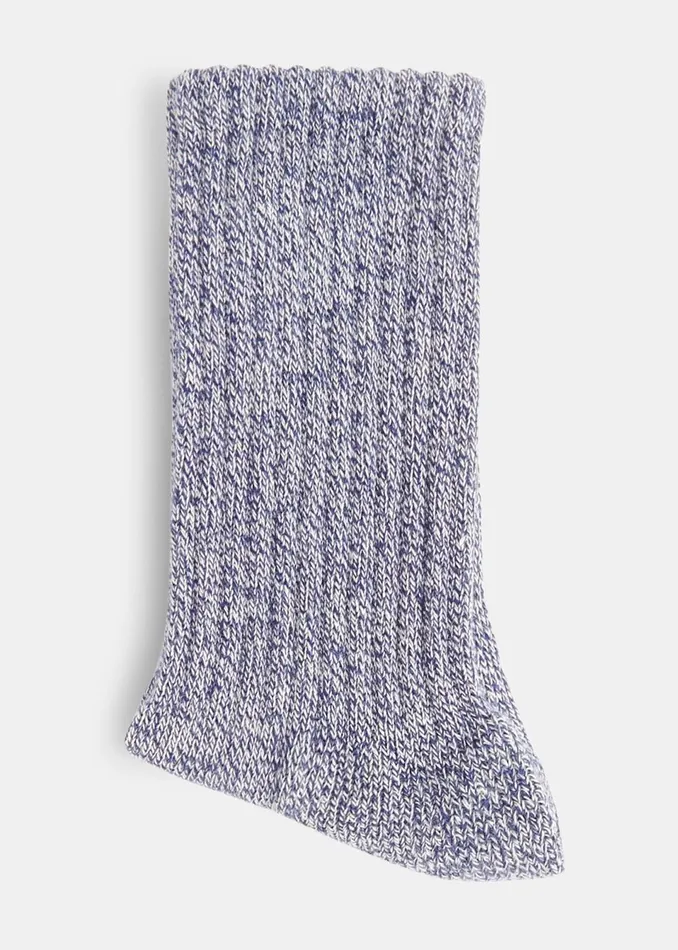 Women Socks and Tights Whistles Navy Chunky Marl Socks