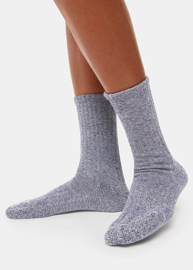 Women Socks and Tights Whistles Navy Chunky Marl Socks