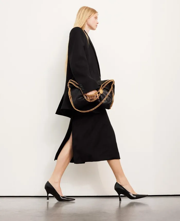 Women Stella Icons Stella McCartney Falabella FoldOver Tote Bag Black