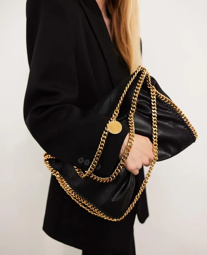 Women Stella Icons Stella McCartney Falabella FoldOver Tote Bag Black