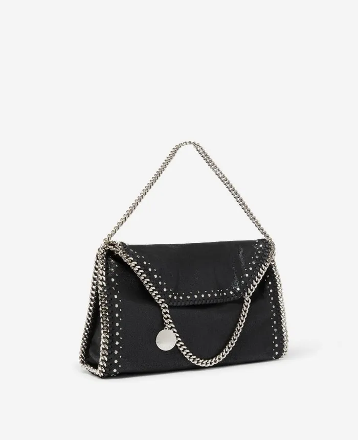 Women Stella Icons Stella McCartney Falabella FoldOver Tote Bag Pitch Black