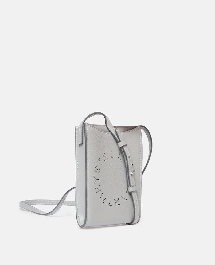 Women Strap Wallets Stella McCartney Logo Grainy Alter Mat Crossbody Phone Pouch Smoke Women Strap Wallets Stella McCartney Logo Grainy Alter Mat Crossbody Phone Pouch Smoke