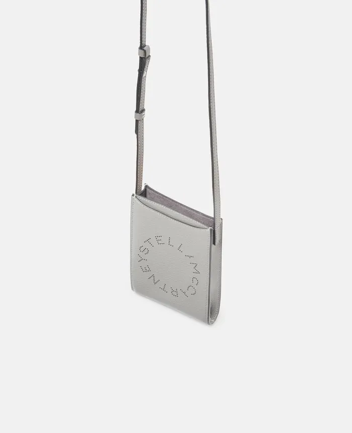 Women Strap Wallets Stella McCartney Logo Grainy Alter Mat Crossbody Phone Pouch Smoke Women Strap Wallets Stella McCartney Logo Grainy Alter Mat Crossbody Phone Pouch Smoke