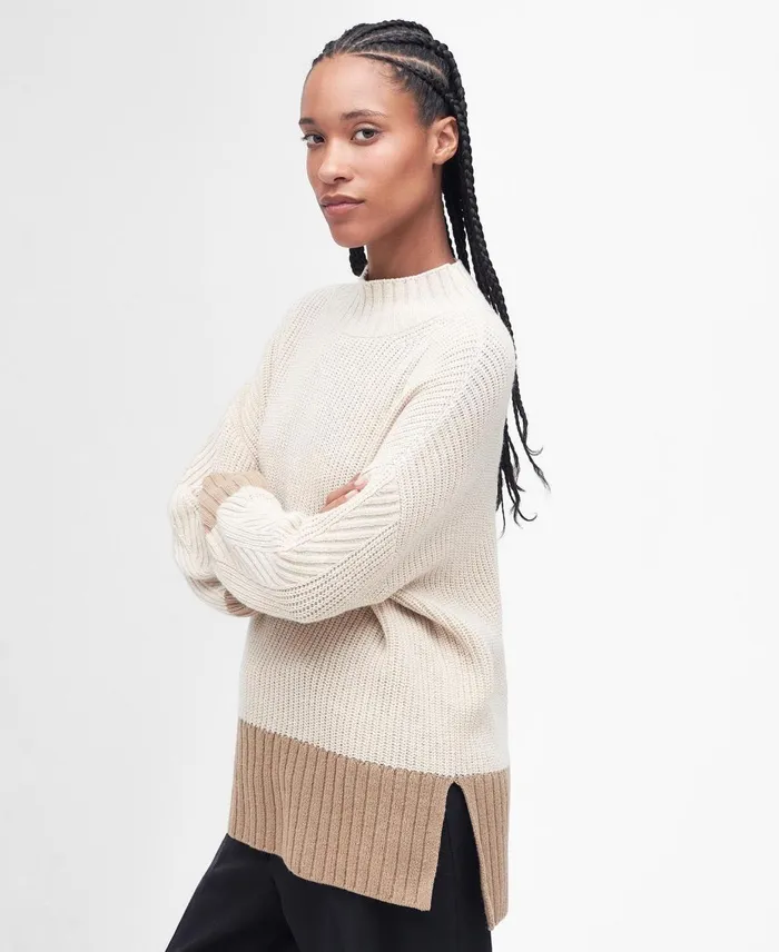 Women Sweaters and Knitwear Barbour Elsa Knitted Jumper Light Fawn