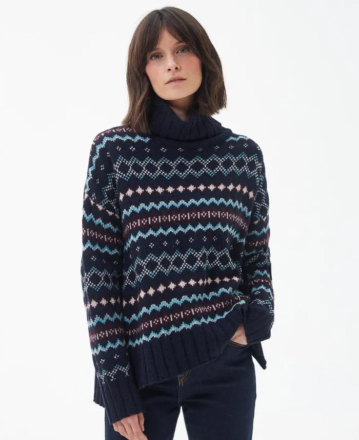 Women Sweaters and Knitwear Barbour Fox Knitted Jumper Classic Navy