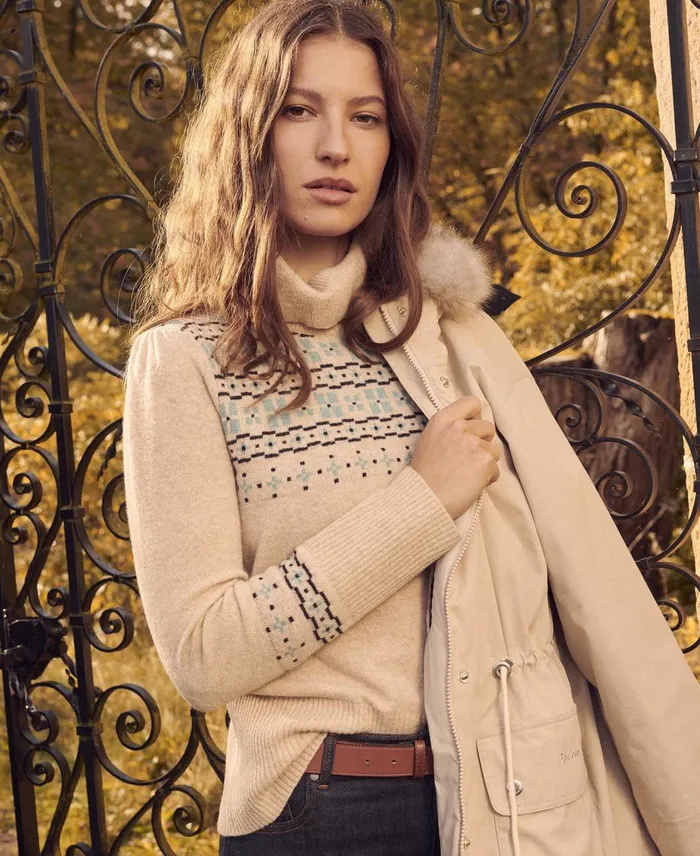 Women Sweaters and Knitwear Barbour Herring Knitted Jumper Oatmeal Women Sweaters and Knitwear Barbour Herring Knitted Jumper Oatmeal