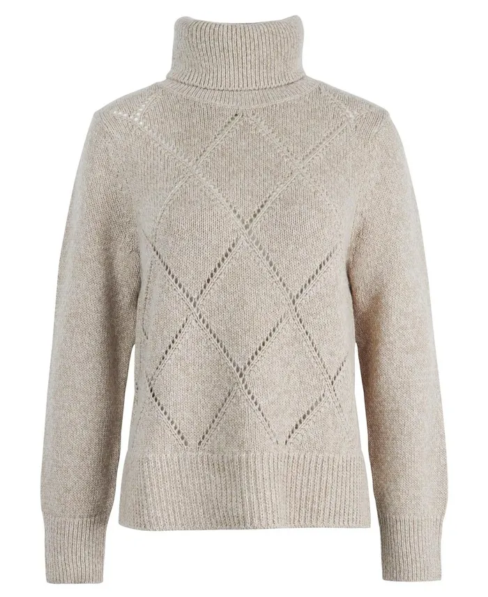 Women Sweaters and Knitwear Barbour Laverne Knitted Jumper Light Fawn Women Sweaters and Knitwear Barbour Laverne Knitted Jumper Light Fawn