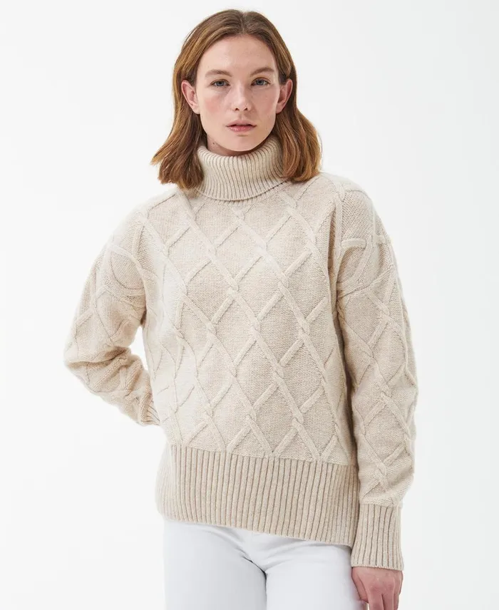 Women Sweaters and Knitwear Barbour Perch Knitted Jumper Oatmeal