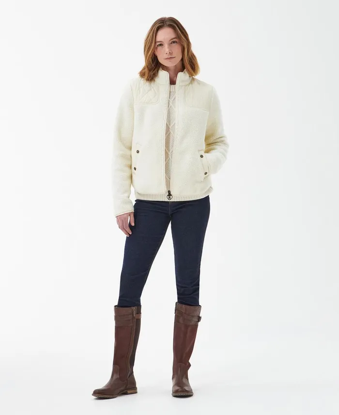 Women Sweaters and Knitwear Barbour Rockling Fleece Winter Pearlcalico Women Sweaters and Knitwear Barbour Rockling Fleece Winter Pearlcalico
