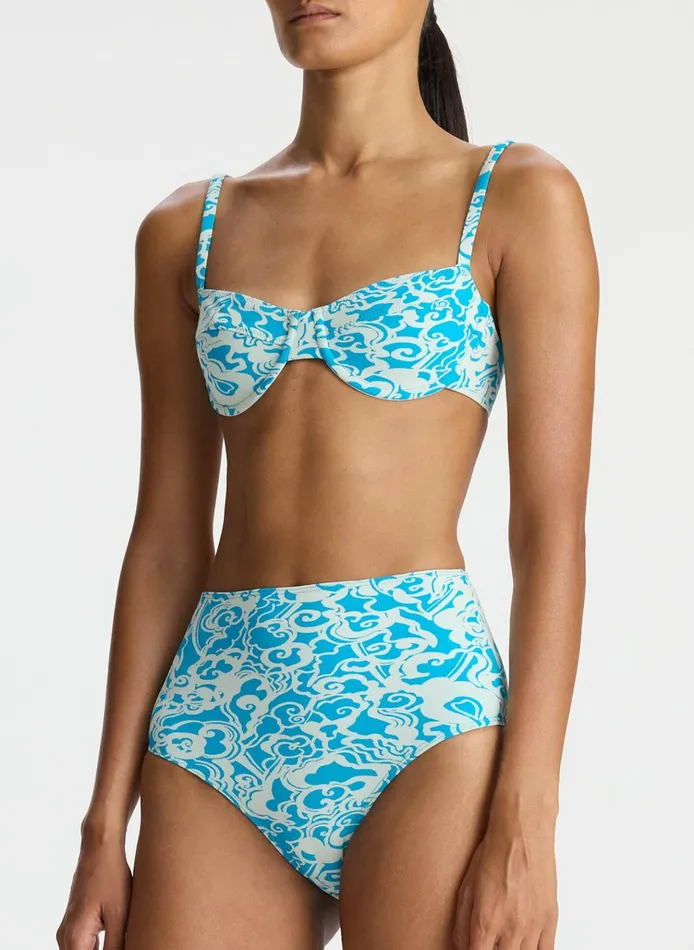 Women Swim ALC Dylan Bikini Top Sconeblue