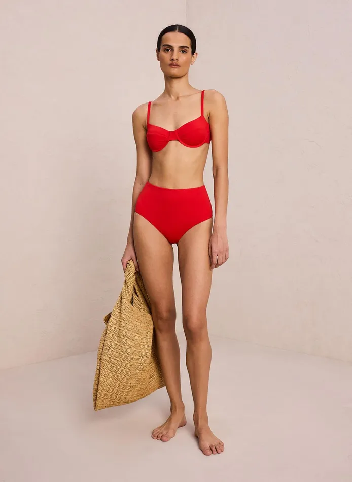 Women Swim ALC Isla Bikini Bottom Vibrant Red