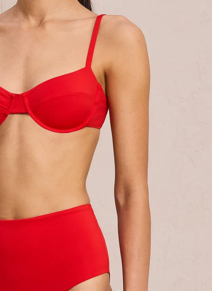 Women Swim ALC Isla Bikini Bottom Vibrant Red