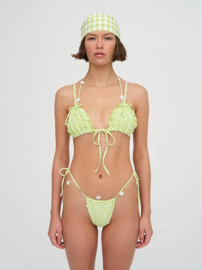 Women Swim For Love and Lemons Hilary String Bikini Bottom Green Women Swim For Love and Lemons Hilary String Bikini Bottom Green