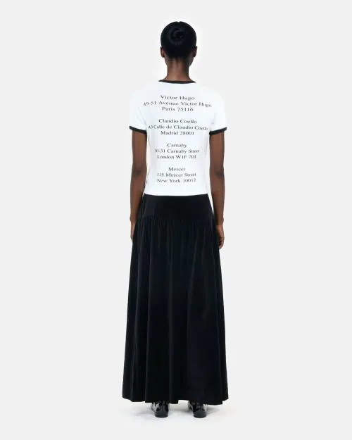 Women Tshirts The Kooples White Locations Serigraphy TShirt White