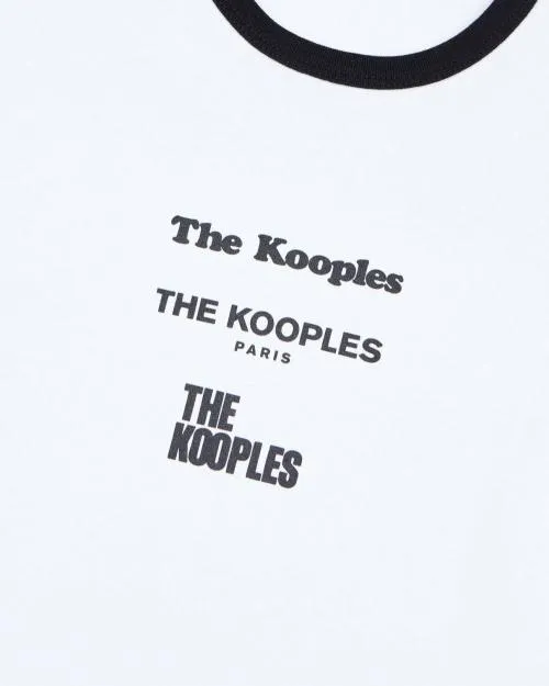 Women Tshirts The Kooples White Locations Serigraphy TShirt White