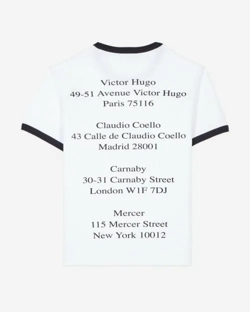 Women Tshirts The Kooples White Locations Serigraphy TShirt White