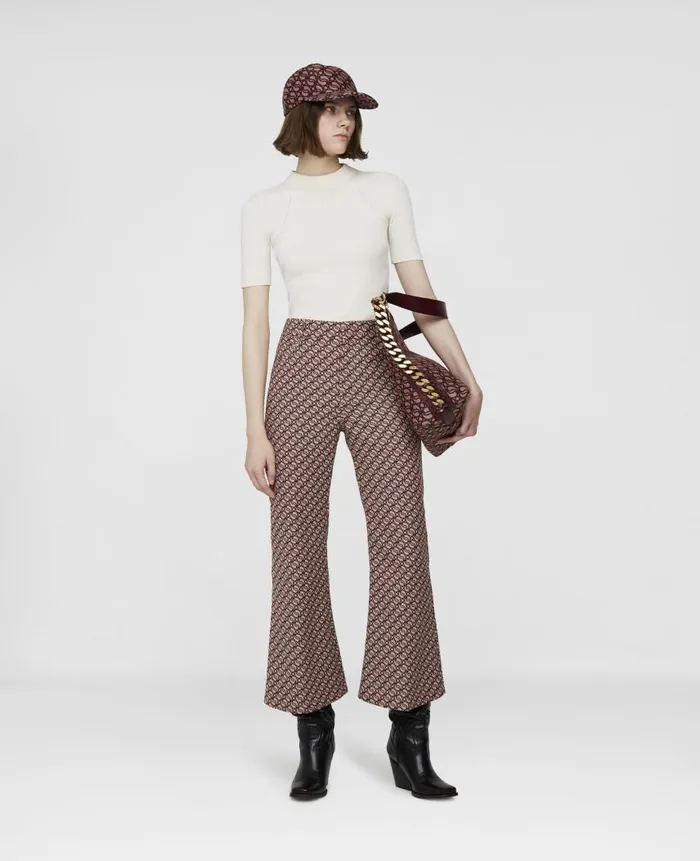 Women Tailoring Stella McCartney SWave Jacquard Tailored Trousers Hazelrose