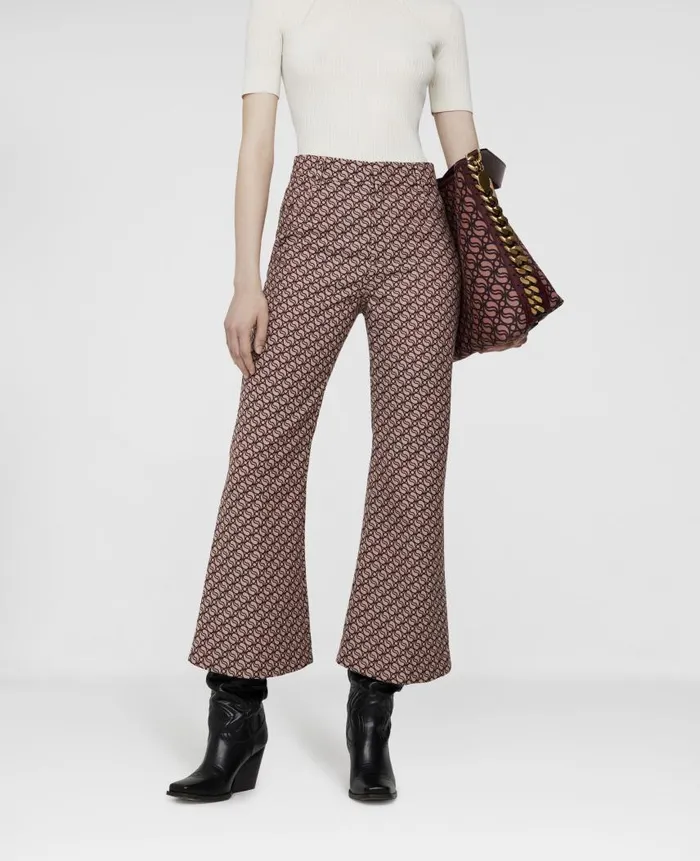Women Tailoring Stella McCartney SWave Jacquard Tailored Trousers Hazelrose