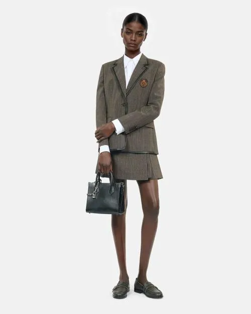 Women Tailoring The Kooples Prince Of Wales Brown Jacket Brown