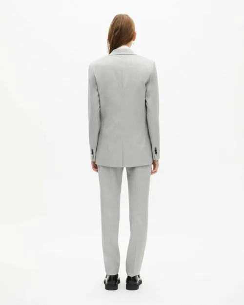 Women Tailoring The Kooples Single Breasted Gray Suit Jacket Beige