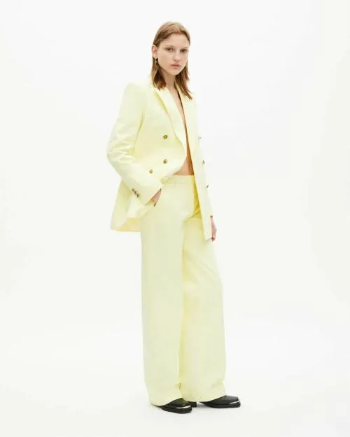 Women Tailoring The Kooples Yellow Cotton Tailored Jacket Yellow