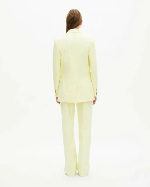 Women Tailoring The Kooples Yellow Cotton Tailored Jacket Yellow