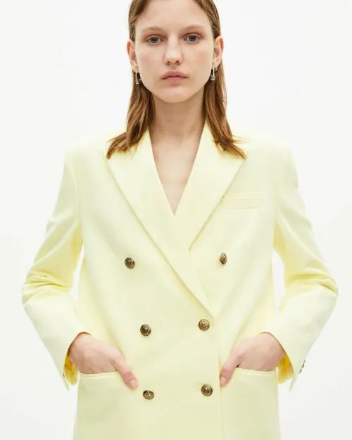 Women Tailoring The Kooples Yellow Cotton Tailored Jacket Yellow