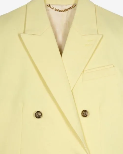 Women Tailoring The Kooples Yellow Cotton Tailored Jacket Yellow
