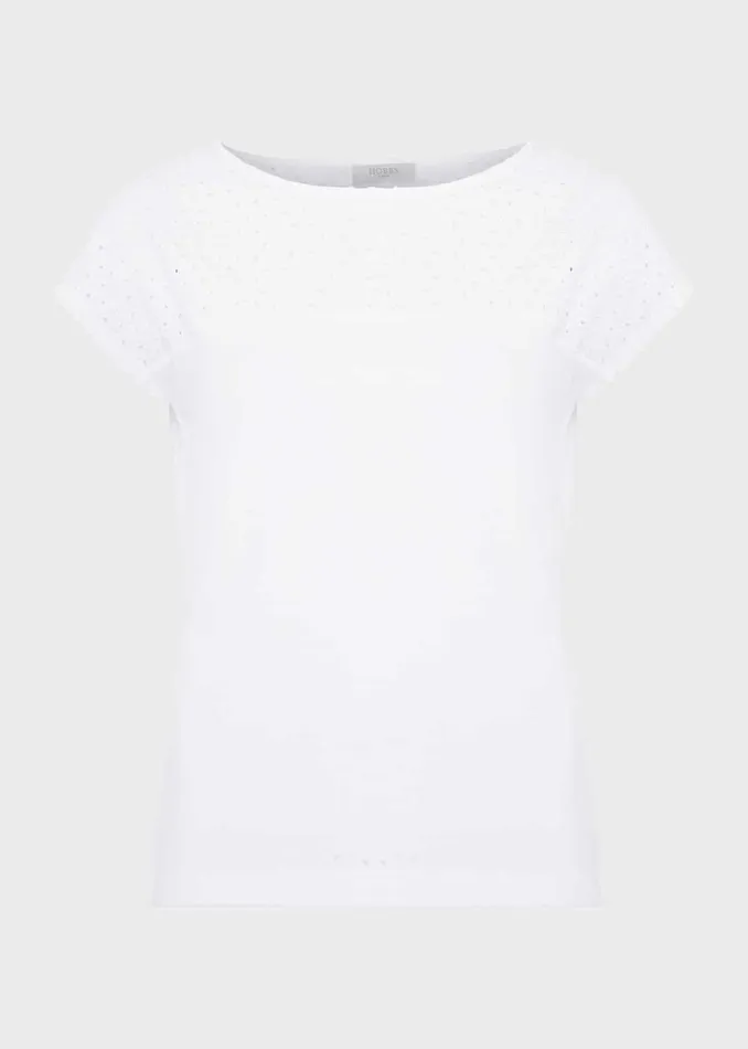 Women Thea Cotton Broderie Top White Hobbs Tops