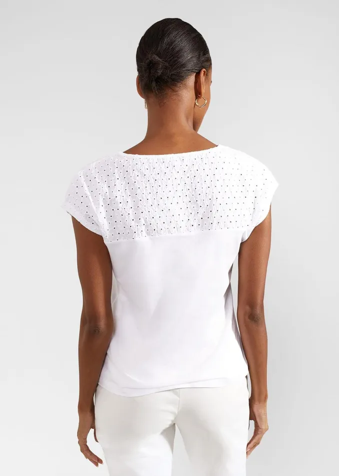 Women Thea Cotton Broderie Top White Hobbs Tops