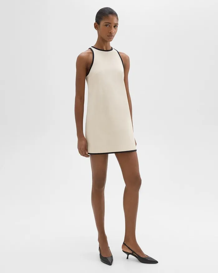 Women Theory Dresses Shift Dress In Organic Cotton Sandblack