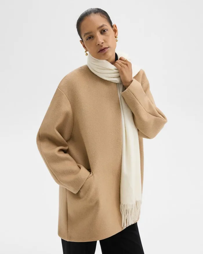 Women Theory Hats Gloves Scarves Classic Scarf In Cashmere Ivory