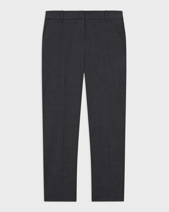 Women Theory Suits Treeca Pant In Good Wool Charcoal Melange