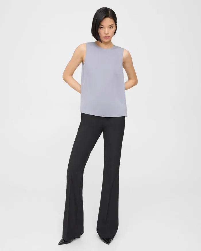 Women Theory Tops Shell Top In Silk Georgette Verbena
