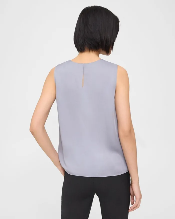 Women Theory Tops Shell Top In Silk Georgette Verbena