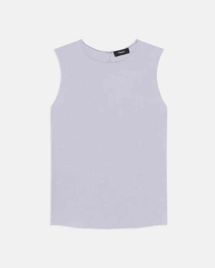 Women Theory Tops Shell Top In Silk Georgette Verbena