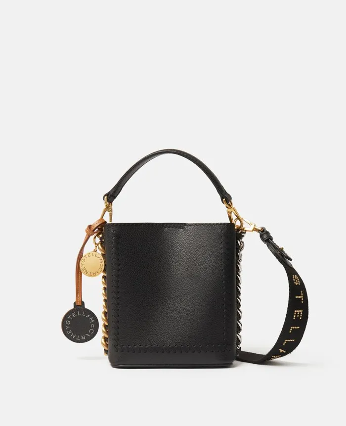 Women TopHandle Bags Stella McCartney Frayme MIRUM Mini Square Bucket Bag Black Women TopHandle Bags Stella McCartney Frayme MIRUM Mini Square Bucket Bag Black